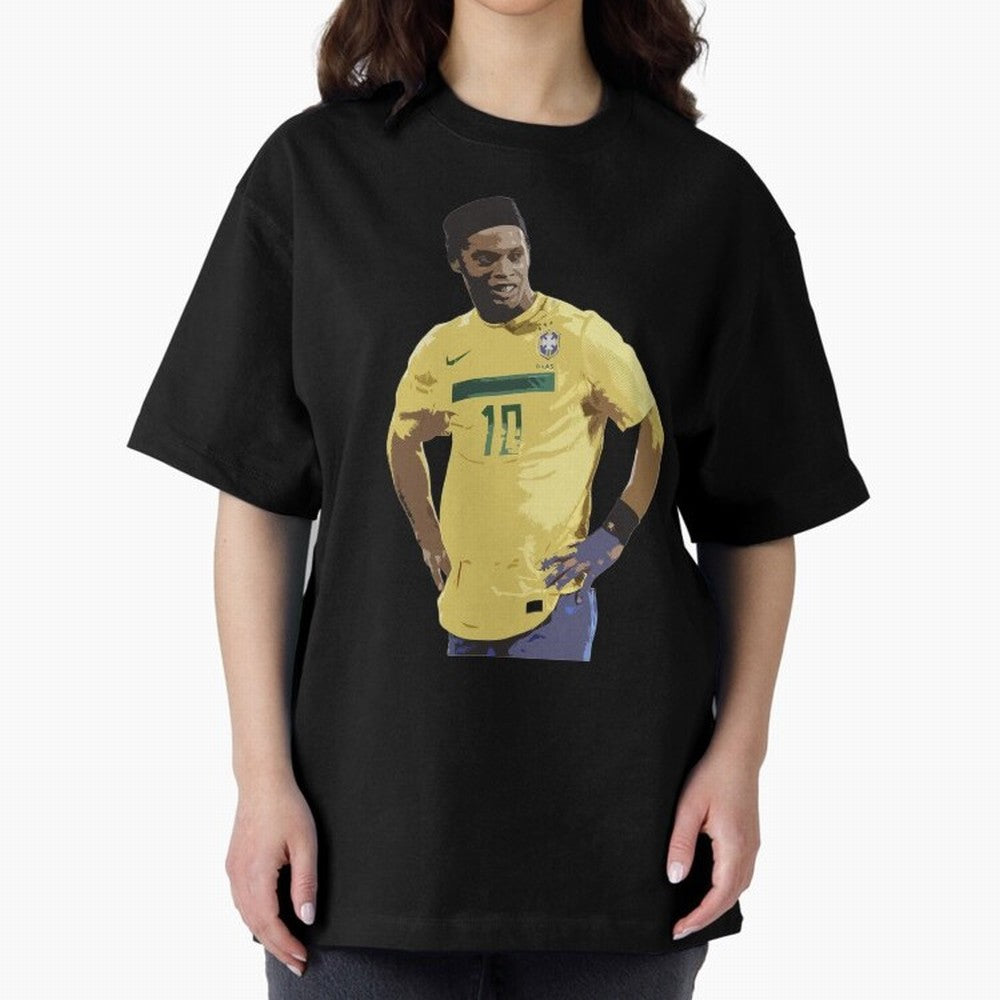 Ronaldinho Brazil Joga Bonito Classic T-Shirt Fuel the FIFA World Cup 2026 USA Canada Mexico Journey through Messi Highlights, Brazil, Portugal and Argentina Pride, Soccer Culture, Superstar Moments, National Team Dreams and Competitive Fire; Built