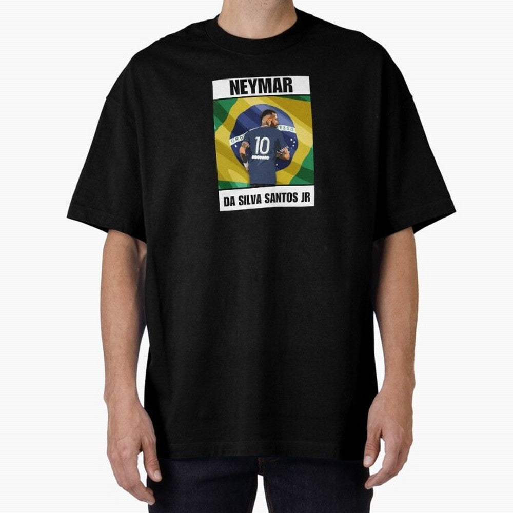 El Ney Oversized T-Shirt Celebrate Football Heritage in FIFA World Cup 2026 Spirit, Capturing Brazil, CR7, Football Festival Excitement, Trophy Ambitions, Country Rivalries and Star Player Buzz; Perfect for Supporters Who Want Bold Football Energy,