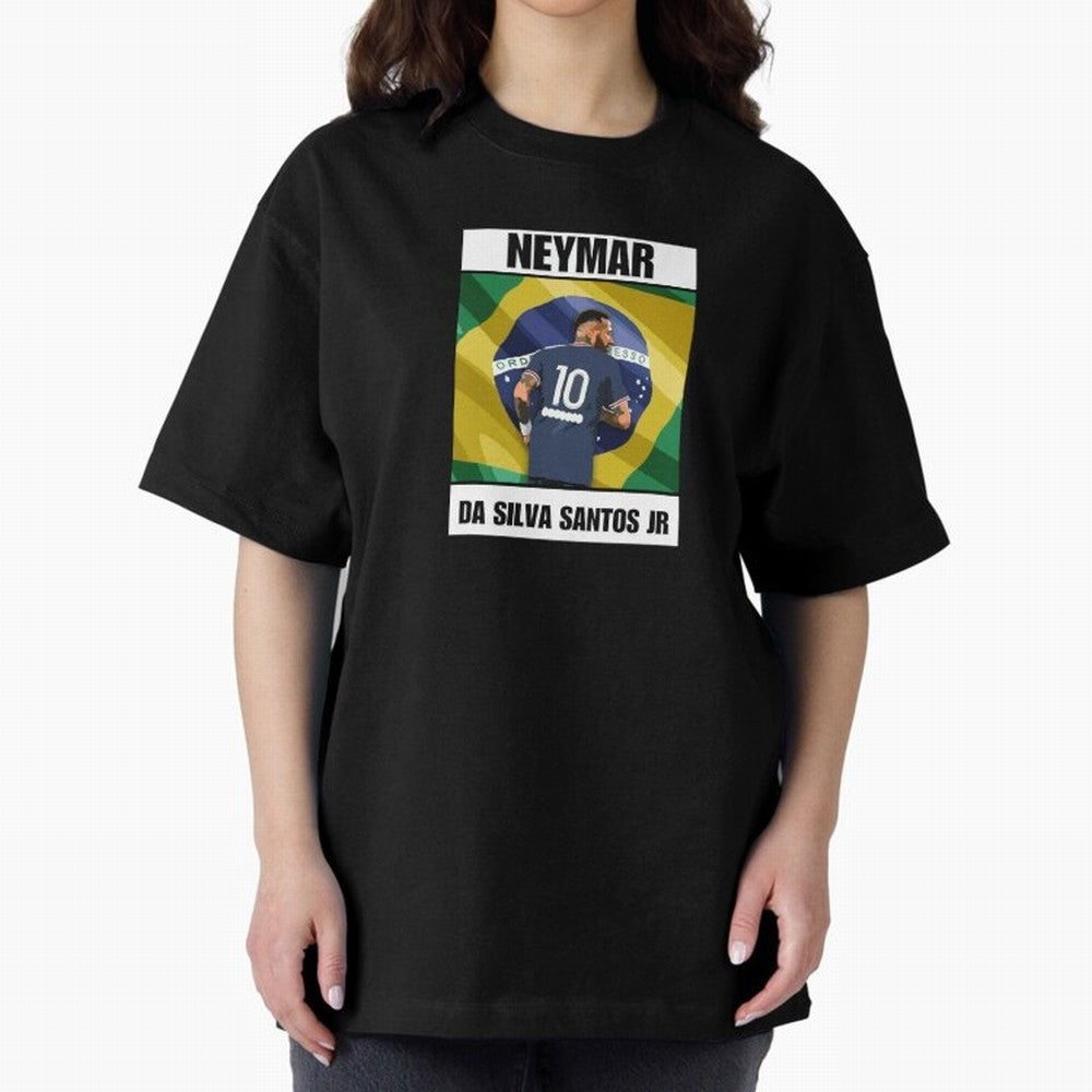 El Ney Oversized T-Shirt Celebrate Football Heritage in FIFA World Cup 2026 Spirit, Capturing Brazil, CR7, Football Festival Excitement, Trophy Ambitions, Country Rivalries and Star Player Buzz; Perfect for Supporters Who Want Bold Football Energy,