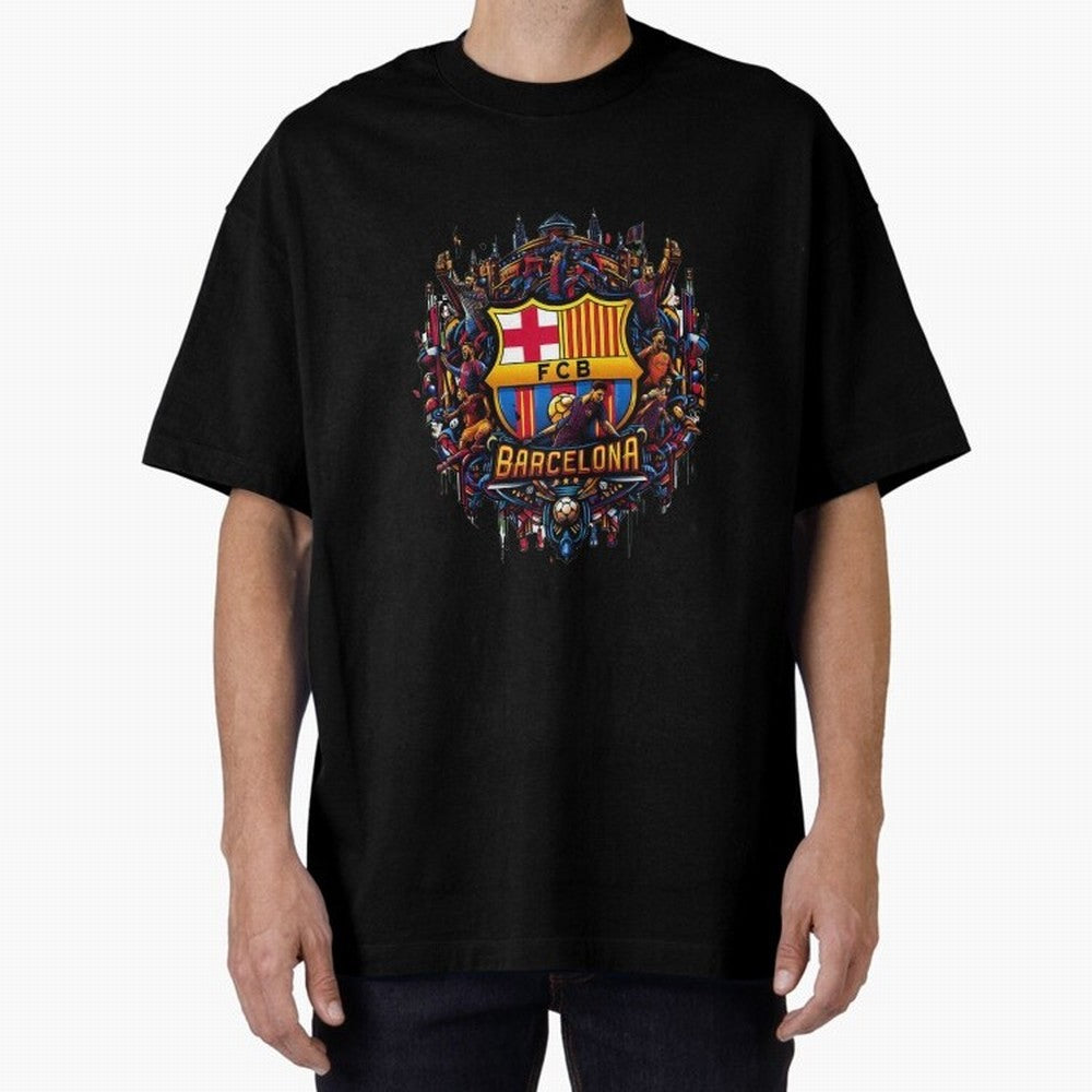 Barcelona - the temple of soccer Oversized T-Shirt Bring Bold Fan Energy to the FIFA World Cup 2026 Journey through Mbappe Highlights, England and Germany Pride, Game Day Rituals, Football Legends, Country Pride and the Road to the Final; Perfect