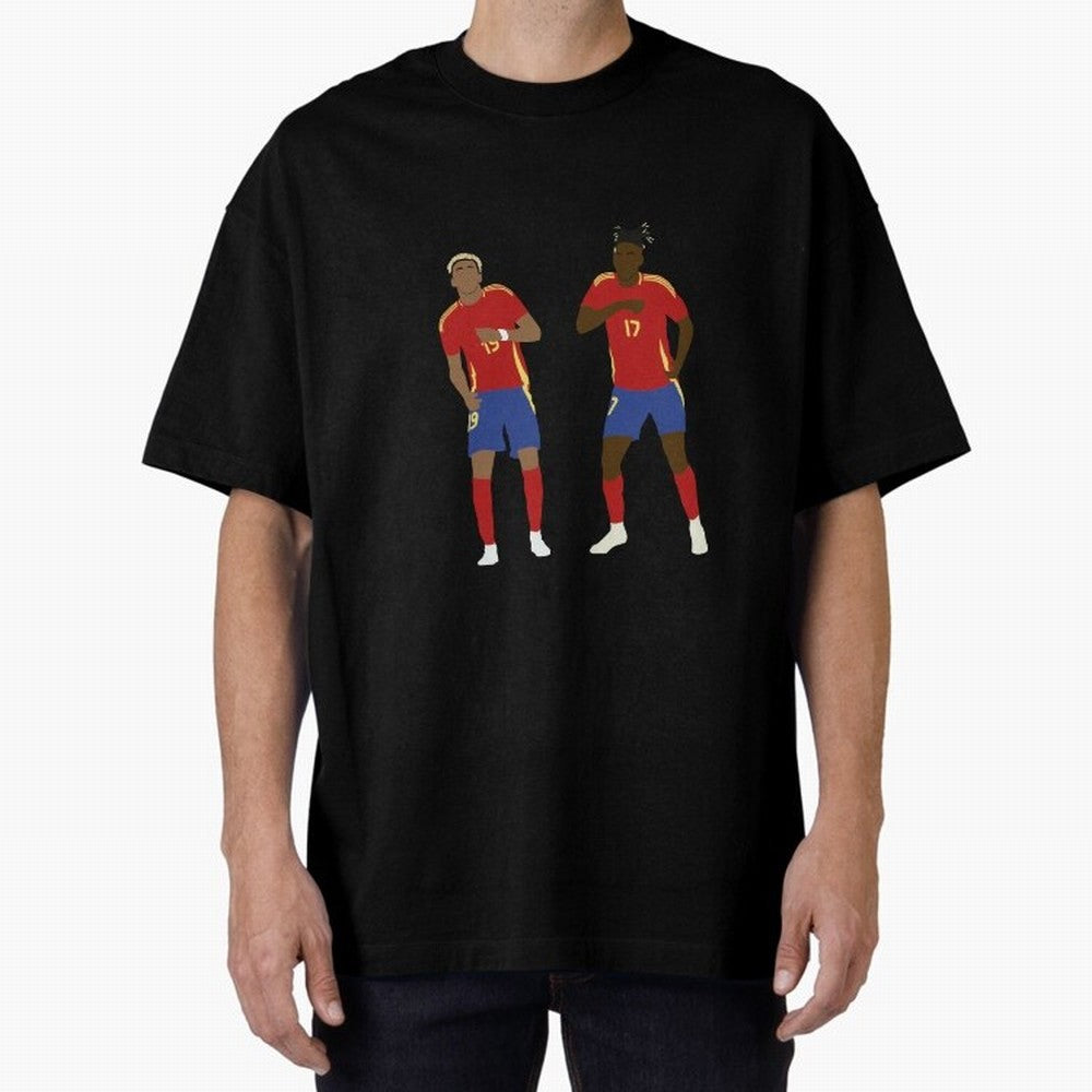 Yamal and Williams Dance Duo Oversized T-Shirt Celebrate the Biggest Stage of FIFA World Cup 2026 USA Canada Mexico with Cristiano Ronaldo, Spain and Netherlands Energy, Football Festival Excitement, Trophy Ambitions, Country Rivalries and Star