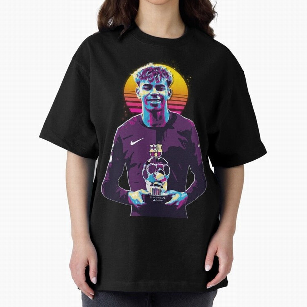 Lamine Yamal holding the trophy Classic T-Shirt Feel the Roar of FIFA World Cup 2026 for Fans of Messi, CR7 and Mbappe and Brazil, Bringing Sports Nostalgia, International Competition, Famous Players and Unforgettable Victories; Great for