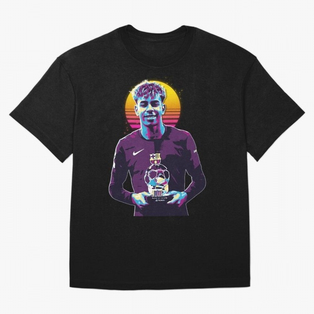 Lamine Yamal holding the trophy Classic T-Shirt Feel the Roar of FIFA World Cup 2026 for Fans of Messi, CR7 and Mbappe and Brazil, Bringing Sports Nostalgia, International Competition, Famous Players and Unforgettable Victories; Great for