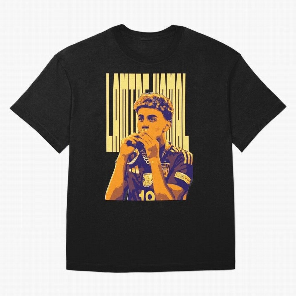Lamine yamal pop art Oversized T-Shirt Make Every Kick Count in Match Day Hype around FIFA World Cup 2026, Mbappe, England and Germany, Retro Football Energy, Iconic Rivalries, Trophy Chase Drama and Stadium Atmosphere; Great for Watch Parties,