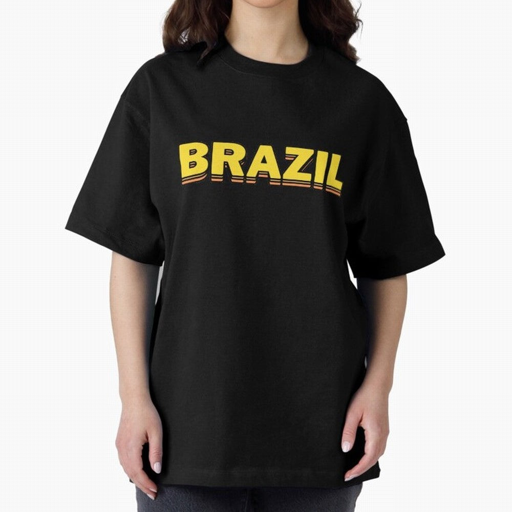 Brazil, yellow 3d sign Classic T-Shirt Represent the Passion of Match Day Hype around FIFA World Cup 2026 Group Stage, Mbappe and Neymar, Brazil, Portugal and Argentina, Classic Soccer Heritage, Championship Pressure, Fan Loyalty and International