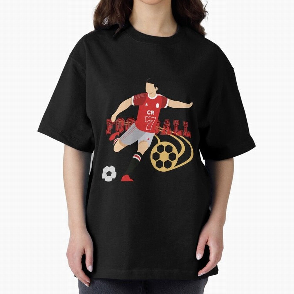 Ronaldo Football Icon Oversized T-Shirt Bring a Champion Mindset to FIFA World Cup 2026 Group Stage Filled with Messi, Neymar and Mbappe, Germany Energy, Stadium Memories, Football Loyalty, International Chants and Championship Tradition; Perfect