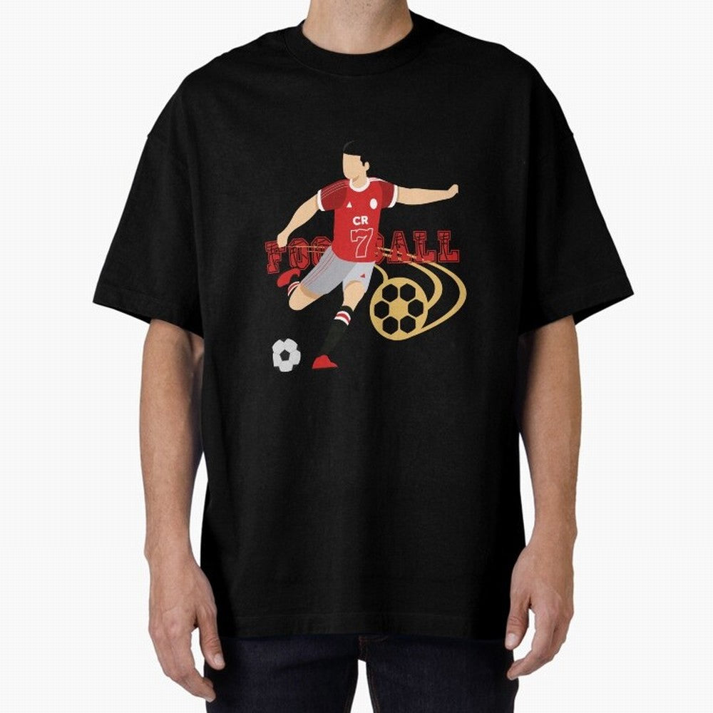 Ronaldo Football Icon Oversized T-Shirt Bring a Champion Mindset to FIFA World Cup 2026 Group Stage Filled with Messi, Neymar and Mbappe, Germany Energy, Stadium Memories, Football Loyalty, International Chants and Championship Tradition; Perfect
