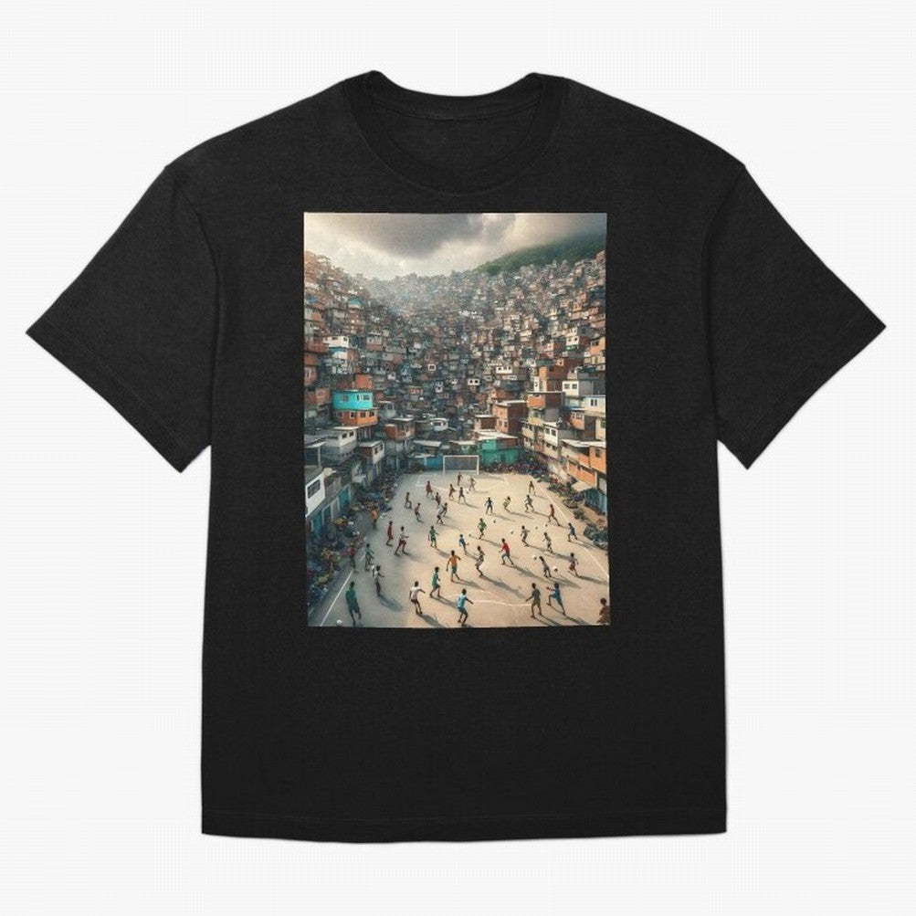 Favela Happiness Classic T-Shirt Bring World Football Passion into Global Football Passion for FIFA World Cup 2026, Celebrating CR7 and Messi, Argentina and Brazil, Football Passion, Legendary Performances, Festival Vibes and Supporter Community;