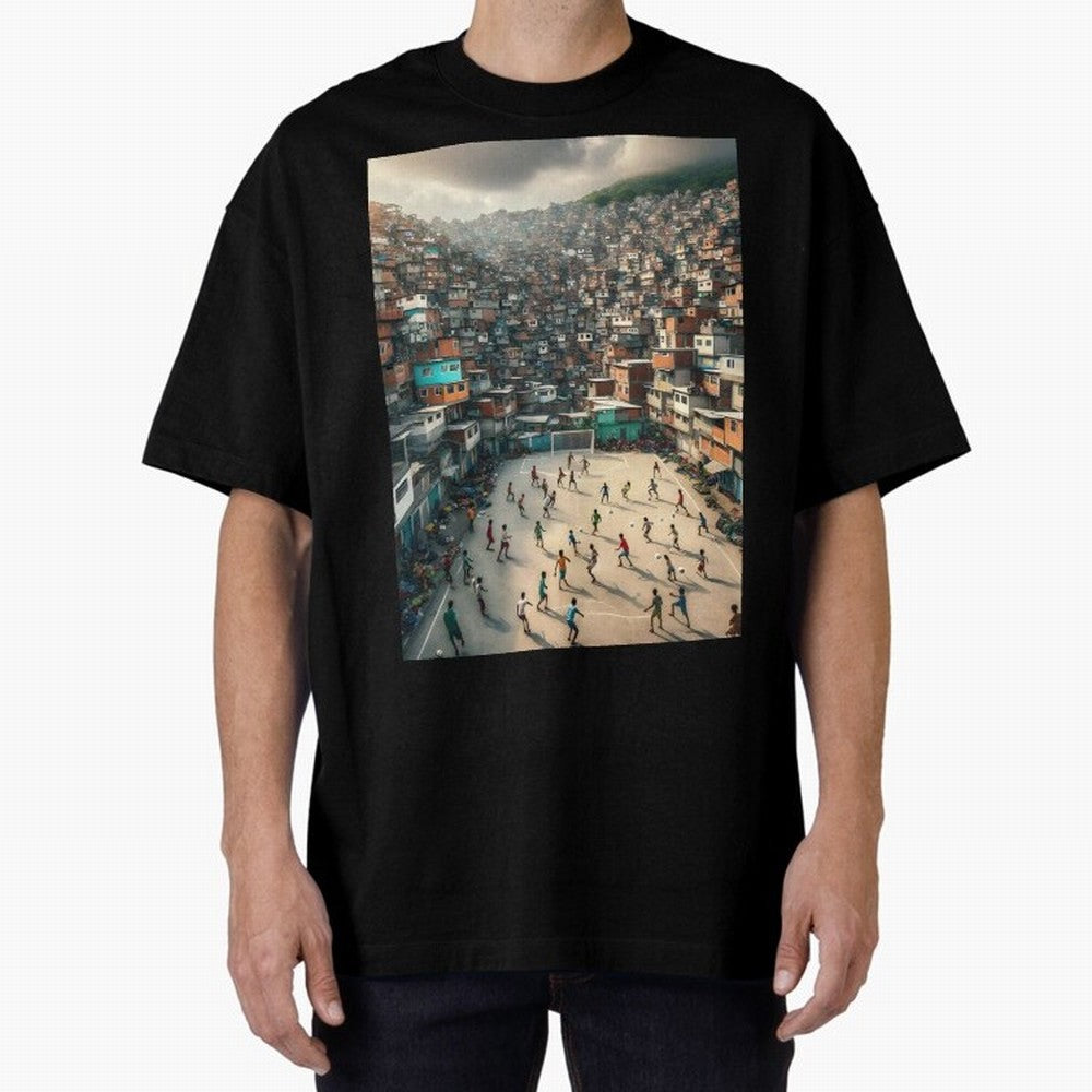 Favela Happiness Classic T-Shirt Bring World Football Passion into Global Football Passion for FIFA World Cup 2026, Celebrating CR7 and Messi, Argentina and Brazil, Football Passion, Legendary Performances, Festival Vibes and Supporter Community;