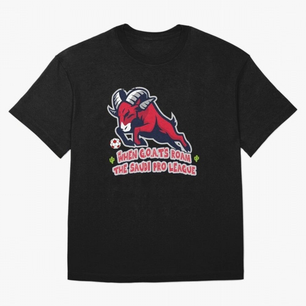 When G.O.A.T's Roam the Saudi Pro League Arena Classic T-Shirt Bring Stadium Energy to the FIFA World Cup 2026 Group Stage Journey through Messi and Cristiano Ronaldo Highlights, Portugal Pride, Global Supporter Spirit, Legendary Goals, National