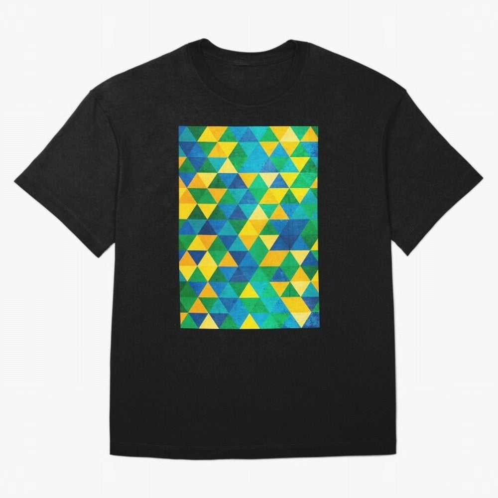 Geometric Brazil colors Classic T-Shirt Turn Up for FIFA World Cup 2026 Spirit, Celebrating Brazil, Portugal and Argentina, Neymar, Goal Celebration Energy, Supporter Heritage, Football Icons and Worldwide Tournament Joy; Made for Collectors Who