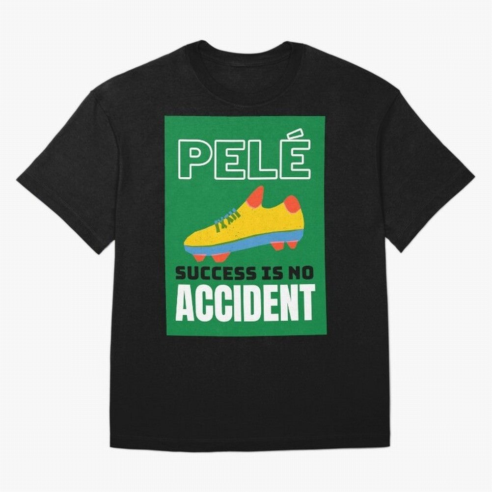 Copy of Pele Quote Success Is No Accident Graphic Oversized T-Shirt Represent FIFA World Cup 2026 USA Canada Mexico for Fans of Haaland and England and Germany, Bringing Football History, Final Match Energy, Crowd Noise and Once in a Lifetime