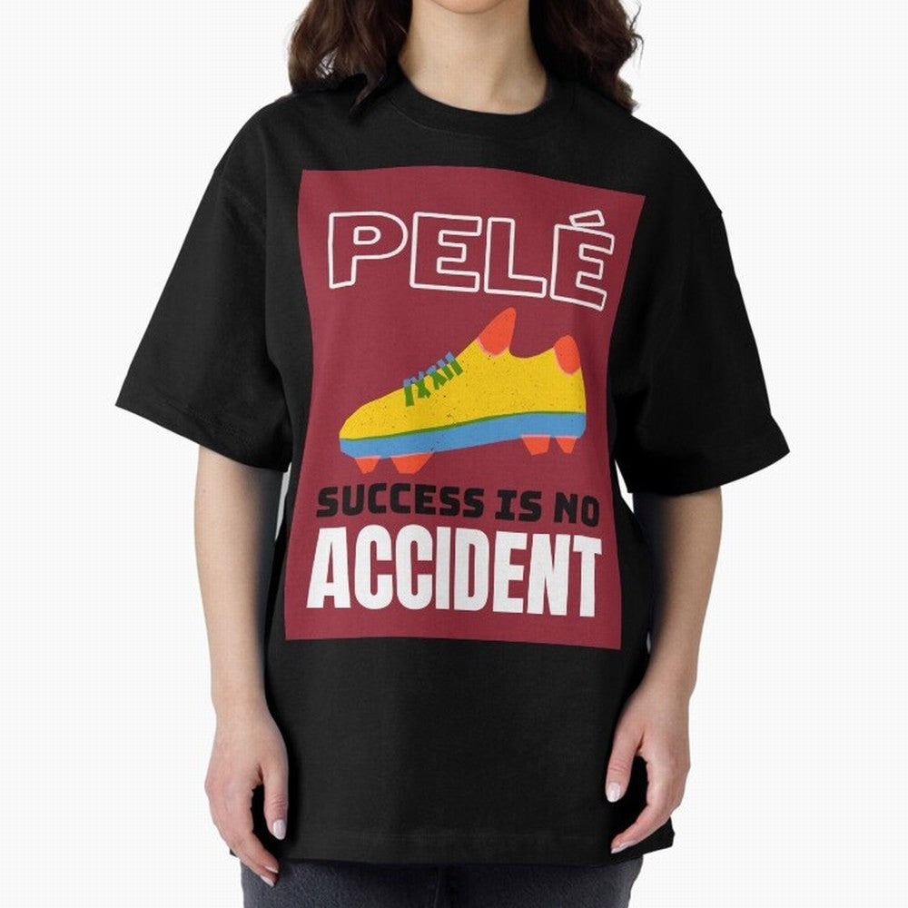 Pele Quote Success Is No Accident Graphic Classic T-Shirt Step into Global Football Passion for FIFA World Cup 2026 USA Canada Mexico, Filled with Neymar, Haaland and Cristiano Ronaldo, Netherlands, Match Day Excitement, Supporter Culture, Golden
