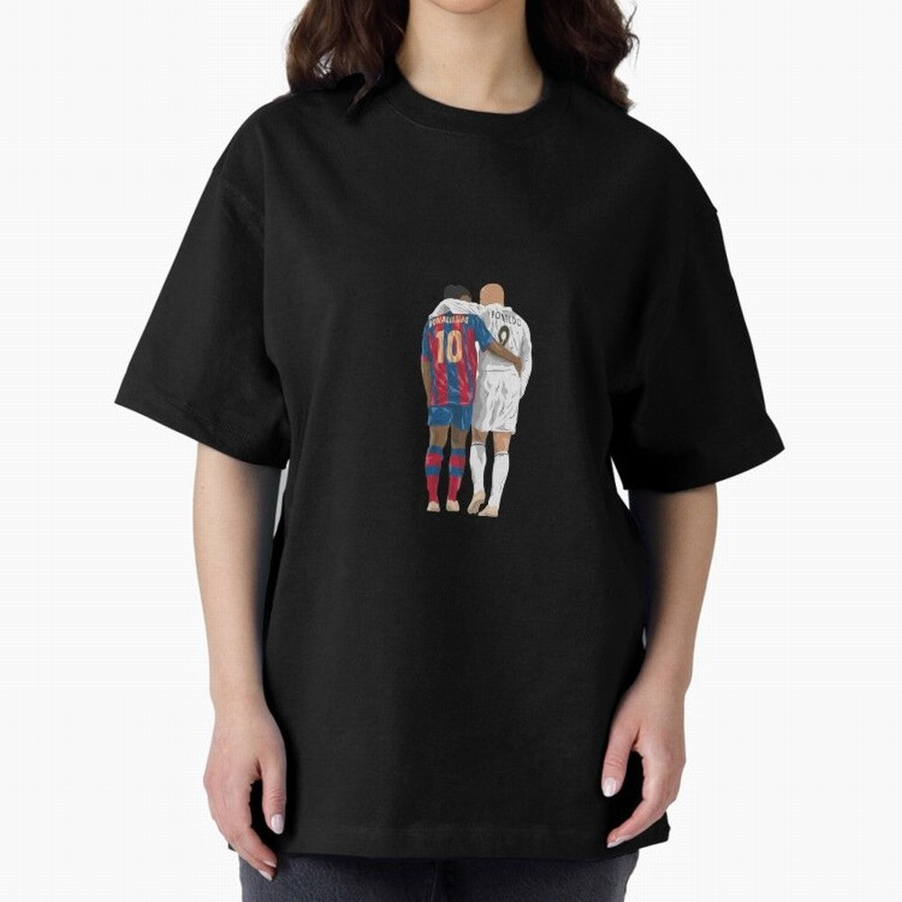 Ronaldinho, Ronaldo Minimalist Oversized T-Shirt Honor the Beautiful Game during Match Day Hype around FIFA World Cup 2026 USA Canada Mexico, Cristiano Ronaldo, Haaland and CR7, England and Germany, Football Festival Excitement, Trophy Ambitions,