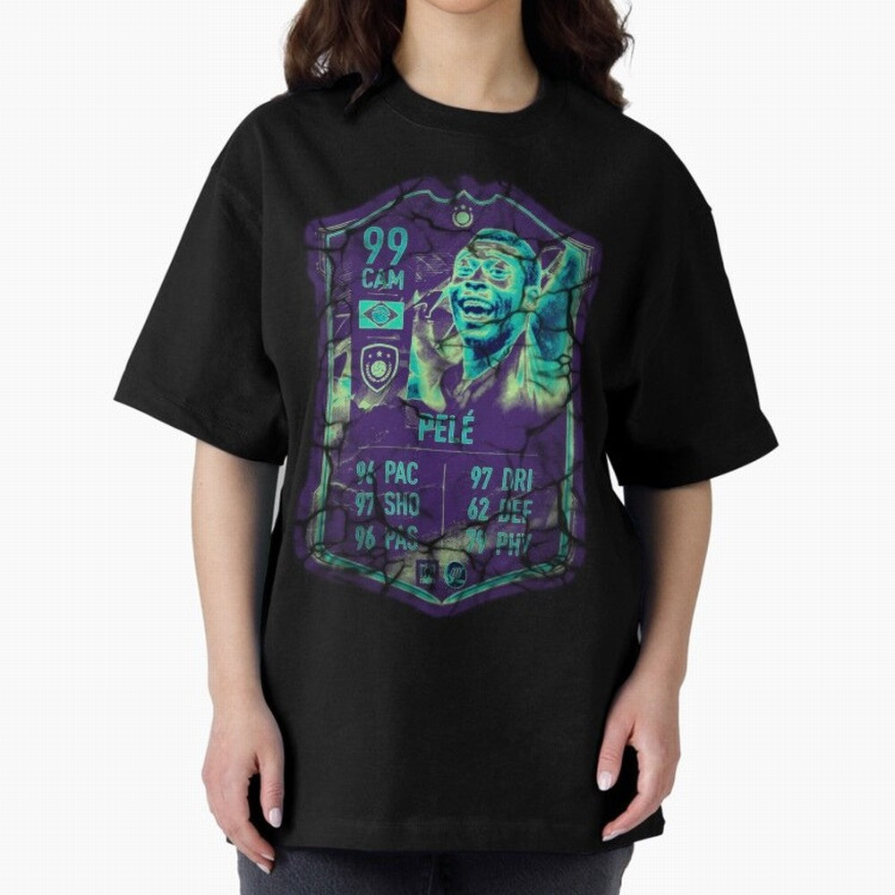 Pele Oversized T-Shirt Bring a Champion Mindset to Global Football Passion for FIFA World Cup 2026, Featuring Messi, Neymar and Mbappe, Spain, Worldwide Fan Energy, Dramatic Goals, Stadium Lights and Championship Celebrations; Made for Die Hard