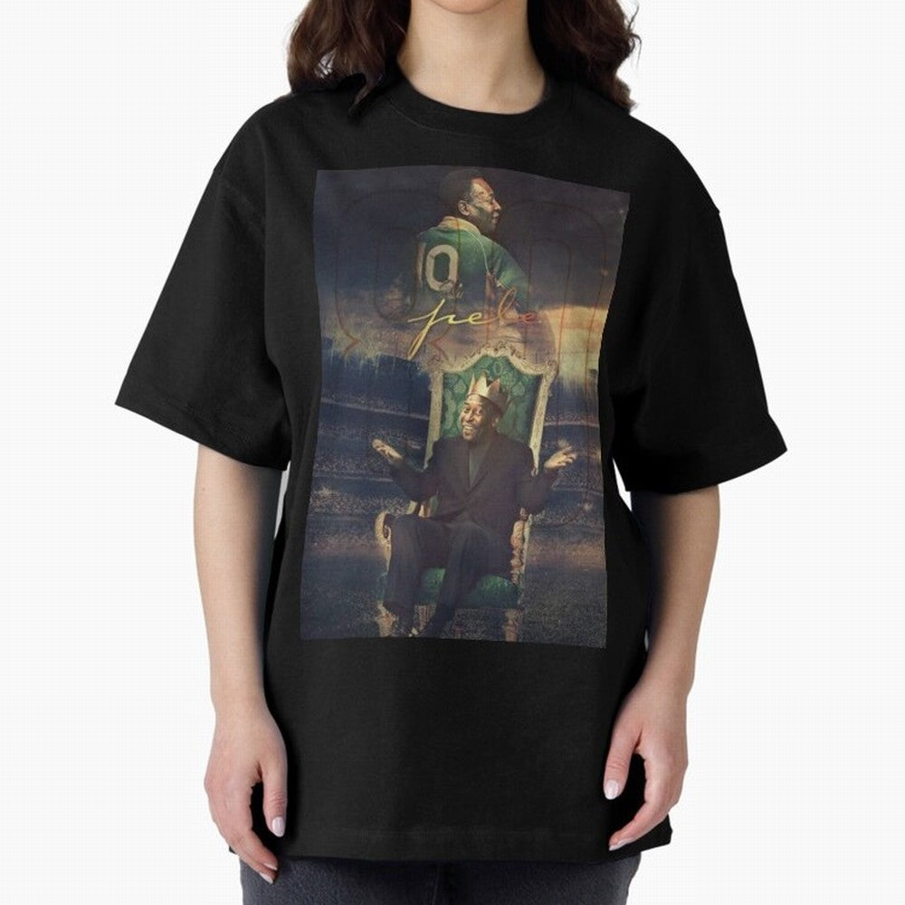 Pel¨¦ Pel¨¦ Pel¨¦ Pele Pele Pele Brazil Brazil Oversized T-Shirt Wear the Spirit of Global Football Passion for FIFA World Cup 2026 USA Canada Mexico, Filled with Messi, CR7 and Mbappe, England and Germany, Tournament Hype, Historic Matchups,