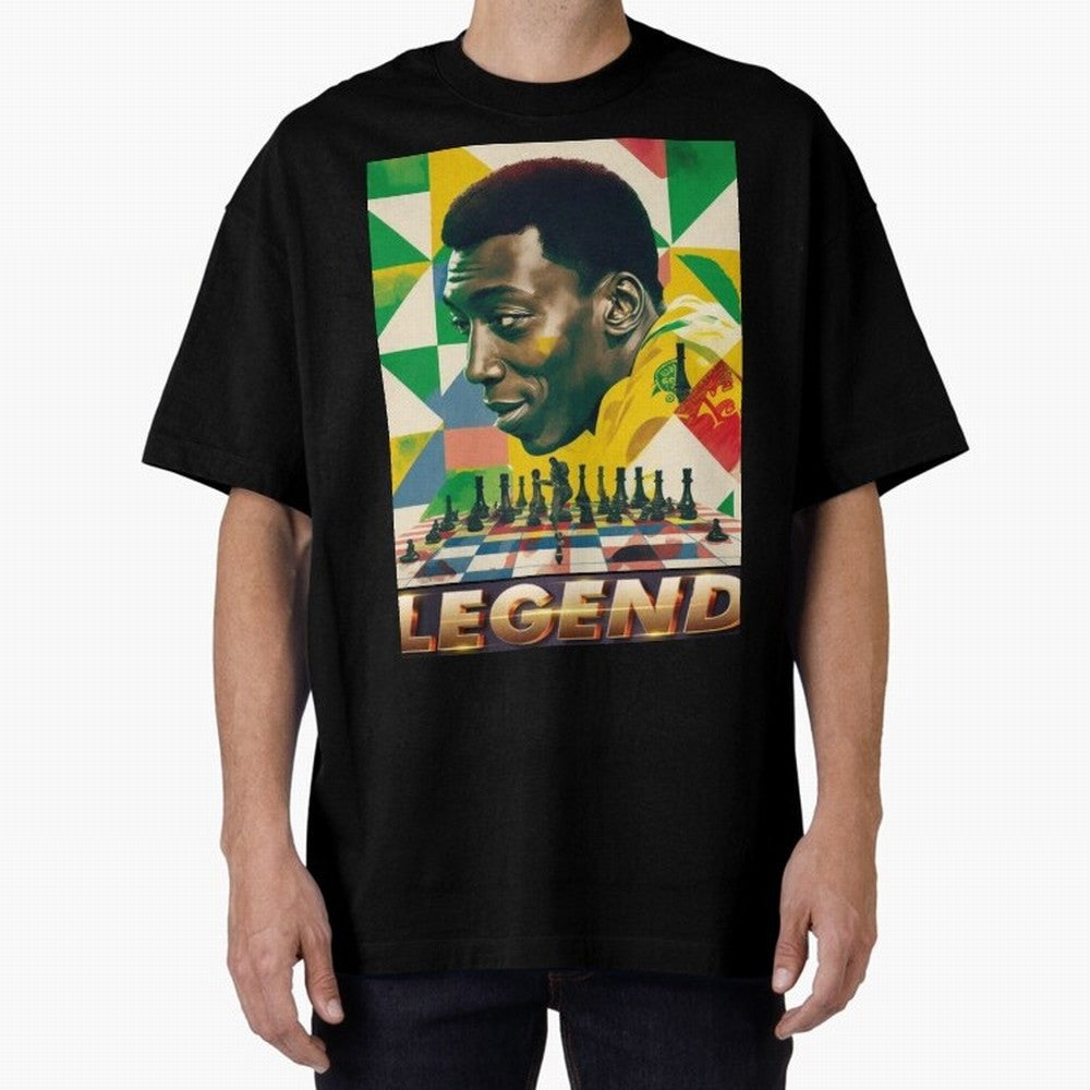 Signed Pele Shirt Oversized T-Shirt Show Match Day Excitement for the FIFA World Cup 2026 Journey through Haaland and Mbappe Highlights, France Pride, Fan Favorite Moments, National Team Passion, Big Match Drama and Soccer History; Made for