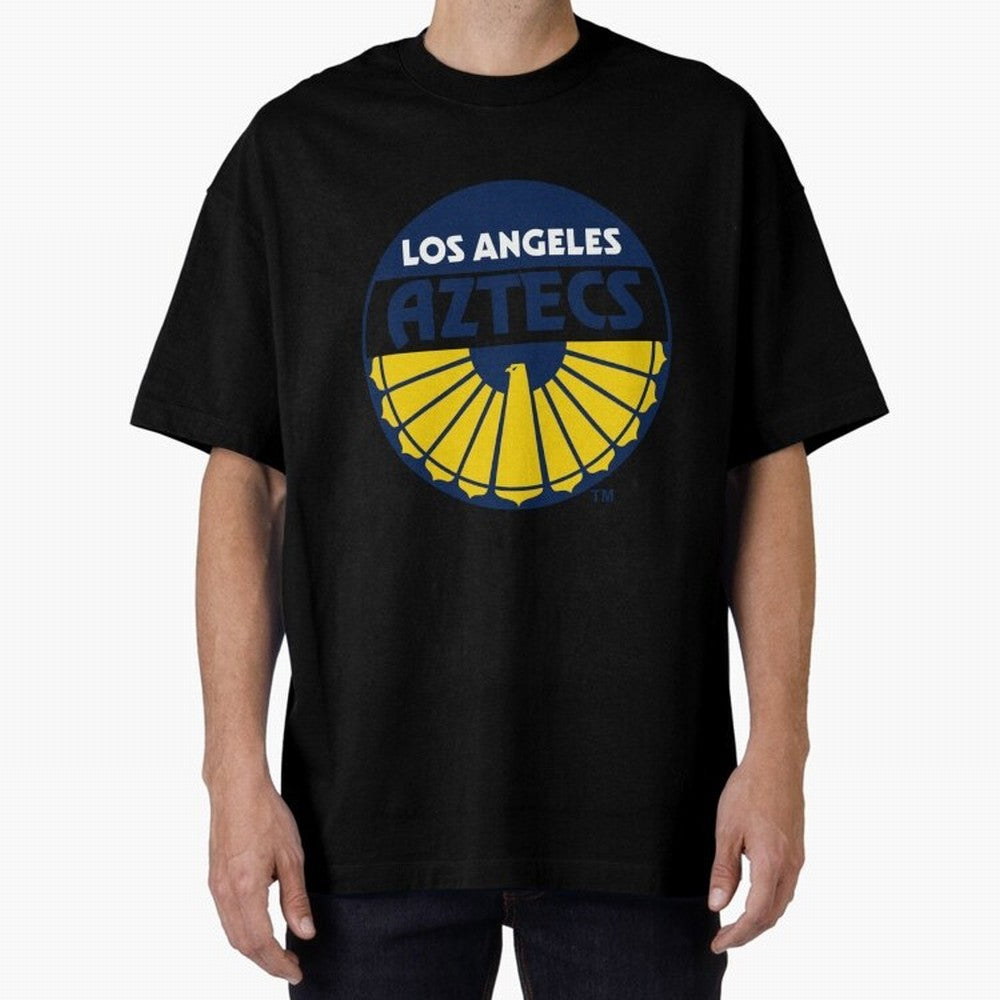 LA AZTECS200 Oversized T-Shirt Celebrate Soccer Greatness during FIFA World Cup 2026 Celebrating Haaland and Mbappe, Brazil Energy, Vintage Soccer Flavor, Modern Football Stars, National Flags and Final Night Emotion; Ideal for Fans Who Follow