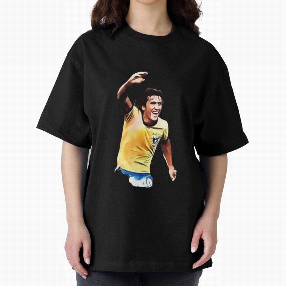 Legends of The Beautiful Game Cartoon Collection Legends Arthur Zico 2 Cartoon Artwork134 Oversized T-Shirt Support Your Favorite Stars during FIFA World Cup 2026 USA Canada Mexico for Fans of Neymar and Portugal, Spain and Germany, Bringing Soccer