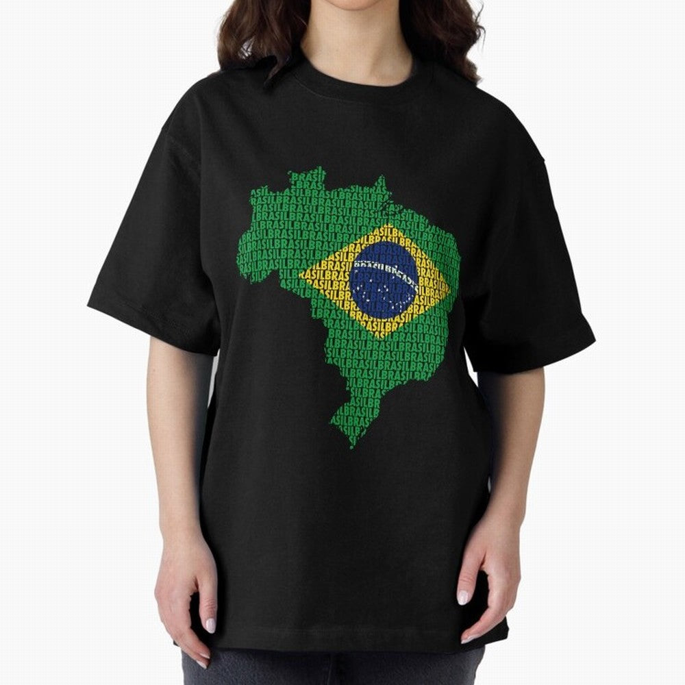 Map of Brazil (Brasil) Classic T-Shirt Bring World Football Passion into the FIFA World Cup 2026 USA Canada Mexico Journey through CR7 Highlights, England Pride, Champion Mindset, Group Stage Buzz, Knockout Tension and Passionate Fan Culture; Great