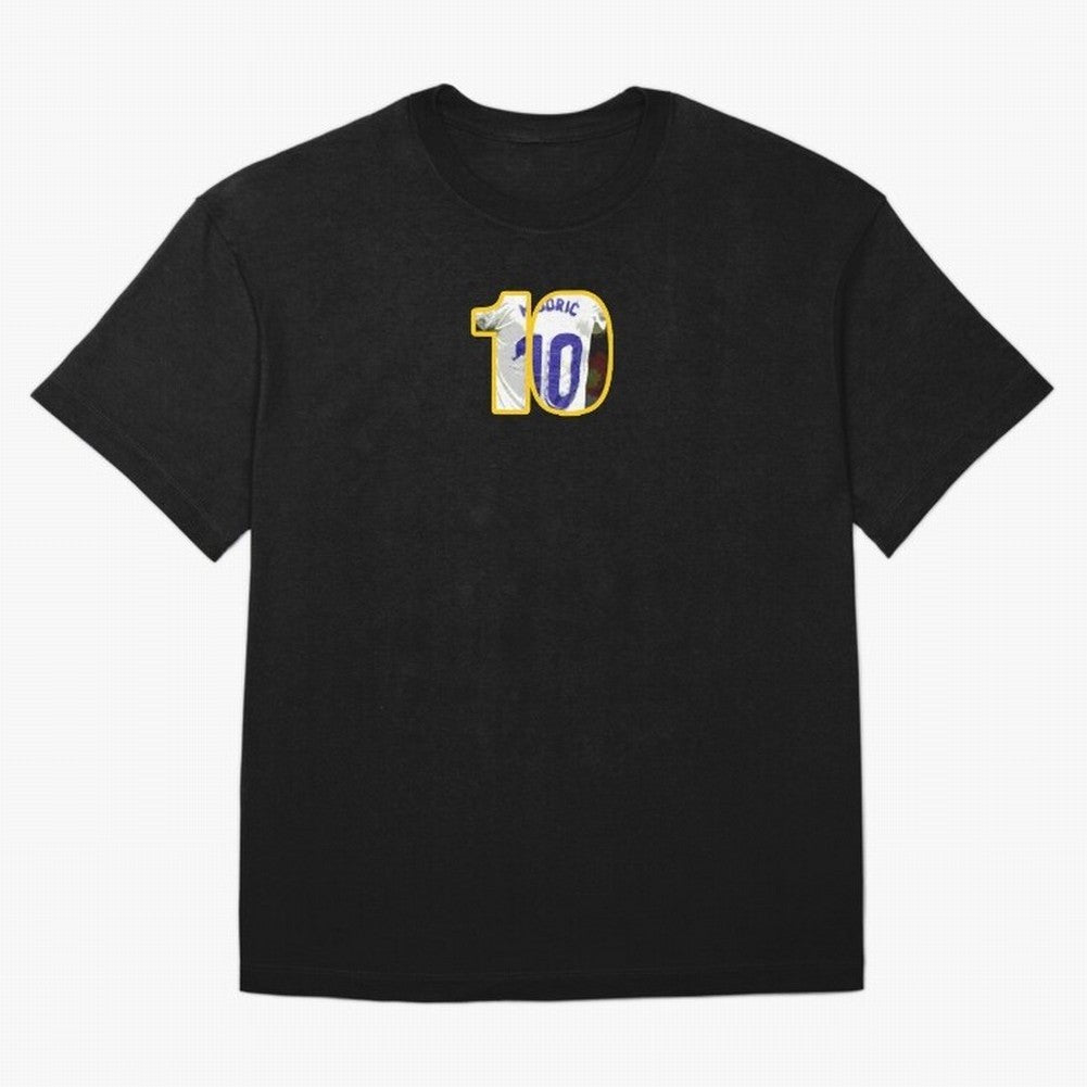 Luka Modric 10 Cut-out Classic T-Shirt Experience Match Day Hype around FIFA World Cup 2026 Group Stage, Messi, Neymar and Mbappe, Germany, Sports Nostalgia, International Competition, Famous Players and Unforgettable Victories; Ideal for Fans Who