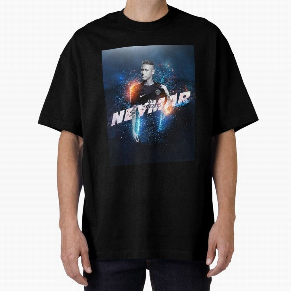 Illustration Neymar Art Classic T-Shirt Elevate Global Football Passion for FIFA World Cup 2026 Group Stage, Capturing Messi, CR7 and Mbappe, England, Championship Spirit, Famous Goals, Roaring Crowds and International Football Unity; Perfect for