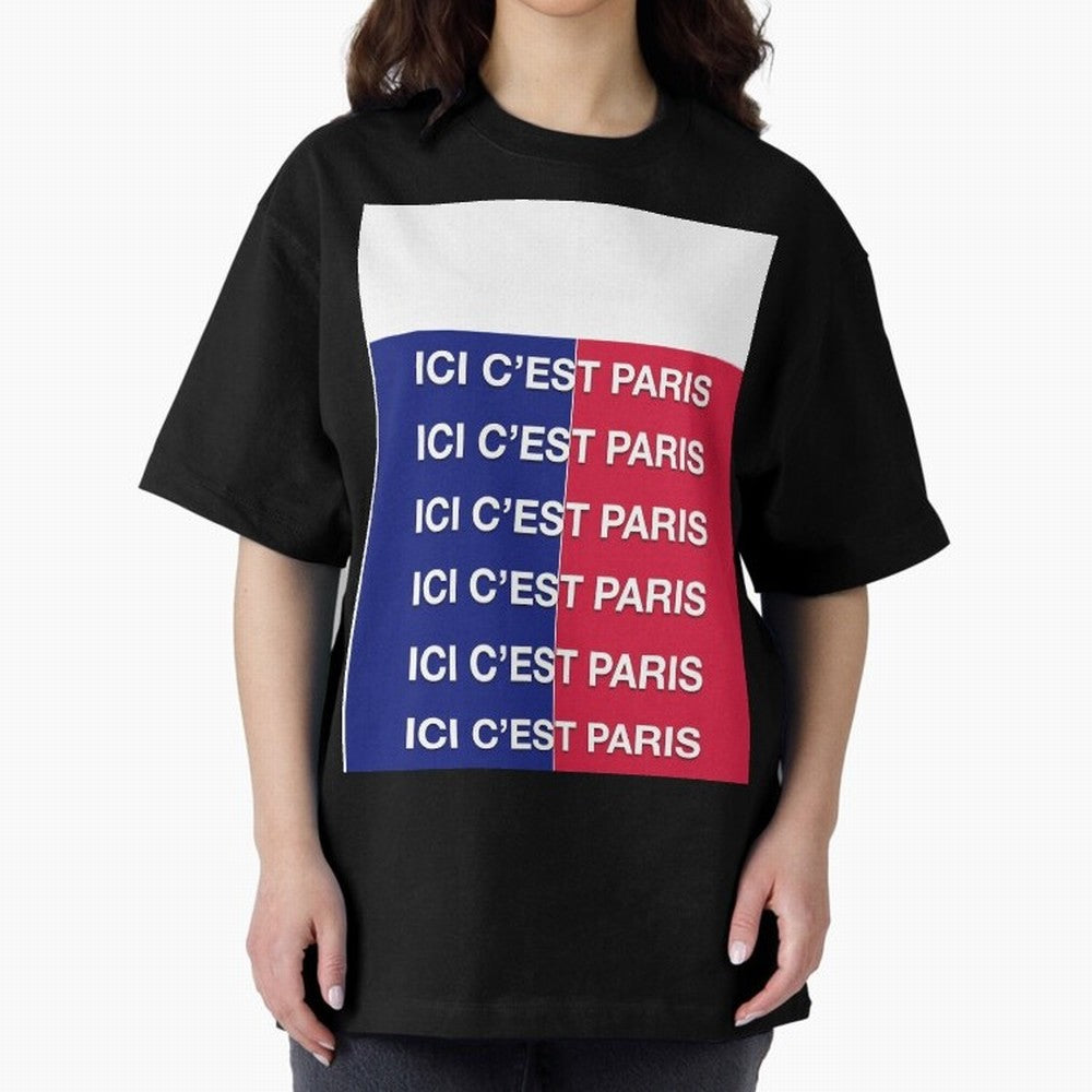 ICI C'EST PARIS Graphic T-Shirt Bring a Champion Mindset to Global Football Passion for FIFA World Cup 2026, Connected to Mbappe and Neymar, Brazil, Stadium Memories, Football Loyalty, International Chants and Championship Tradition; Built for