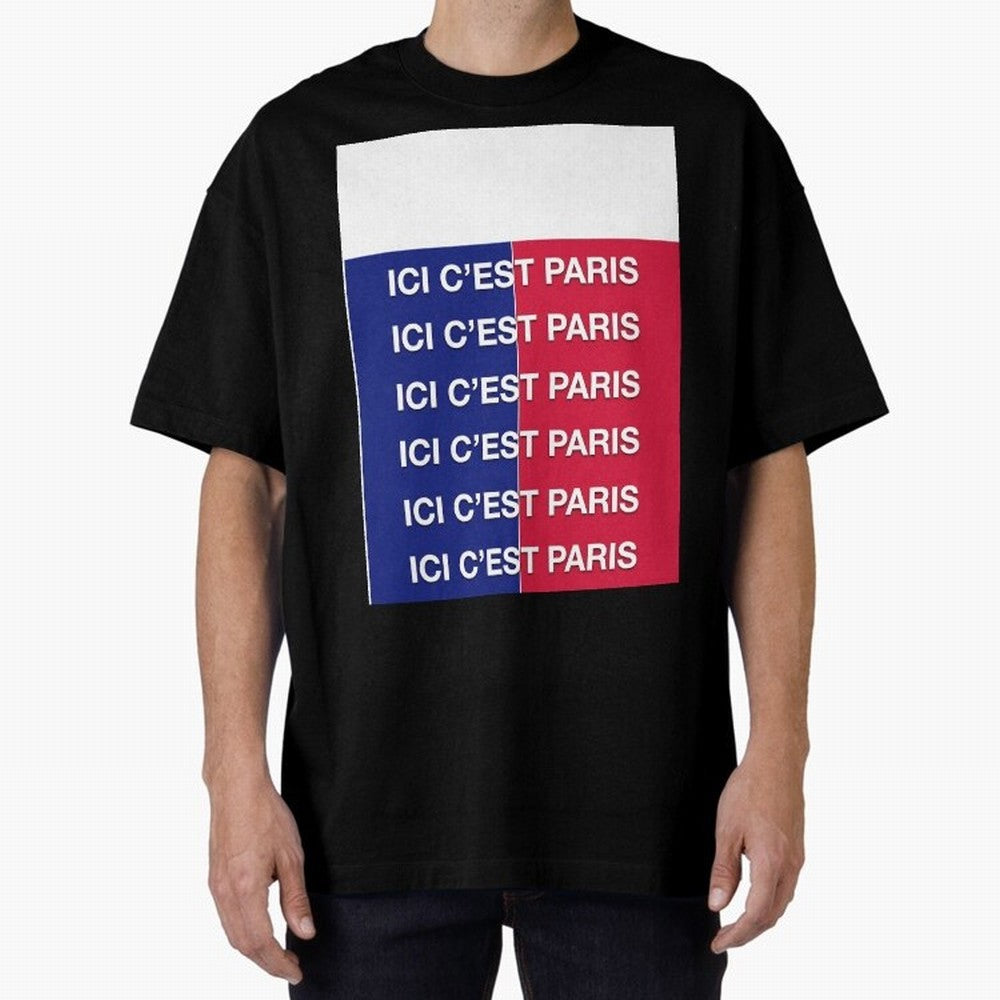ICI C'EST PARIS Graphic T-Shirt Bring a Champion Mindset to Global Football Passion for FIFA World Cup 2026, Connected to Mbappe and Neymar, Brazil, Stadium Memories, Football Loyalty, International Chants and Championship Tradition; Built for