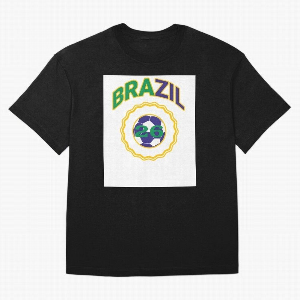 brazil 2026 world cup soccer badge Premium T-Shirt Show Your Stadium Side during Match Day Hype around FIFA World Cup 2026 USA Canada Mexico, Haaland and Mbappe, France and Portugal, Classic Soccer Heritage, Championship Pressure, Fan Loyalty and