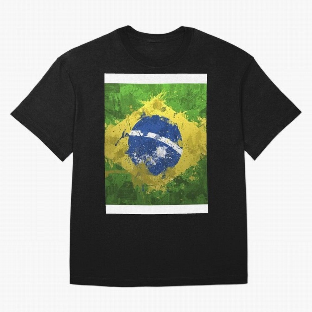 Brasilian Flag Face Mask Graphic T-Shirt Show Passion for the Stars of FIFA World Cup 2026 USA Canada Mexico Spirit, Inspired by Spain and Netherlands, Messi, CR7 and Mbappe, Global Supporter Spirit, Legendary Goals, National Colors and Tournament