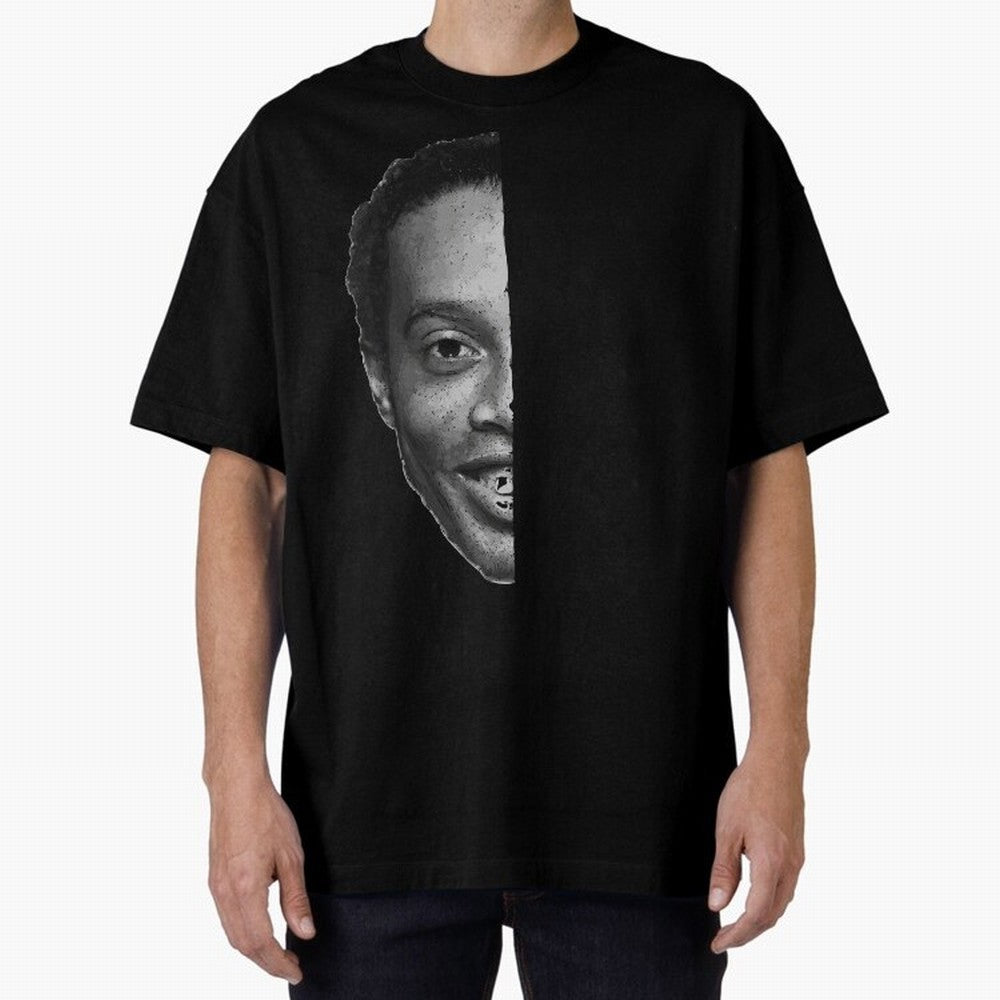 ''Football is about joy.'' Sticker - Ronaldinho Premium T-Shirt Bring Home FIFA World Cup 2026 Spirit, Filled with Argentina, Messi, CR7 and Mbappe, Retro Football Energy, Iconic Rivalries, Trophy Chase Drama and Stadium Atmosphere; Created for