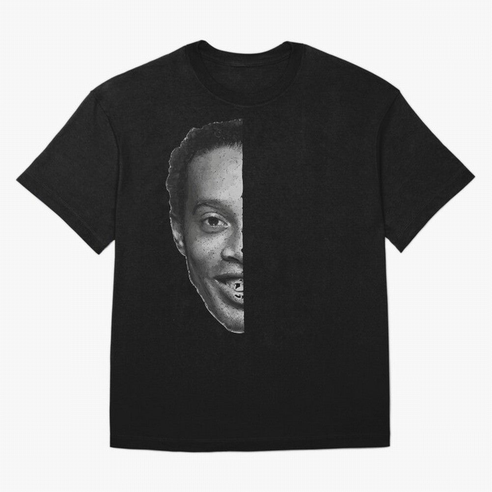 ''Football is about joy.'' Sticker - Ronaldinho Premium T-Shirt Bring Home FIFA World Cup 2026 Spirit, Filled with Argentina, Messi, CR7 and Mbappe, Retro Football Energy, Iconic Rivalries, Trophy Chase Drama and Stadium Atmosphere; Created for