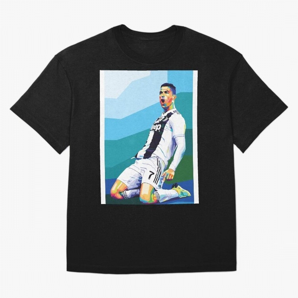 Cristiano Ronaldo Celebration Pop Art Graphic T-Shirt Back Your Heroes with Global Football Passion for FIFA World Cup 2026 Group Stage, Celebrating Messi and Cristiano Ronaldo, England and Germany, Stadium Chants, National Pride, Trophy Dreams and