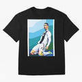Cristiano Ronaldo Celebration Pop Art Graphic T-Shirt Back Your Heroes with Global Football Passion for FIFA World Cup 2026 Group Stage, Celebrating Messi and Cristiano Ronaldo, England and Germany, Stadium Chants, National Pride, Trophy Dreams and