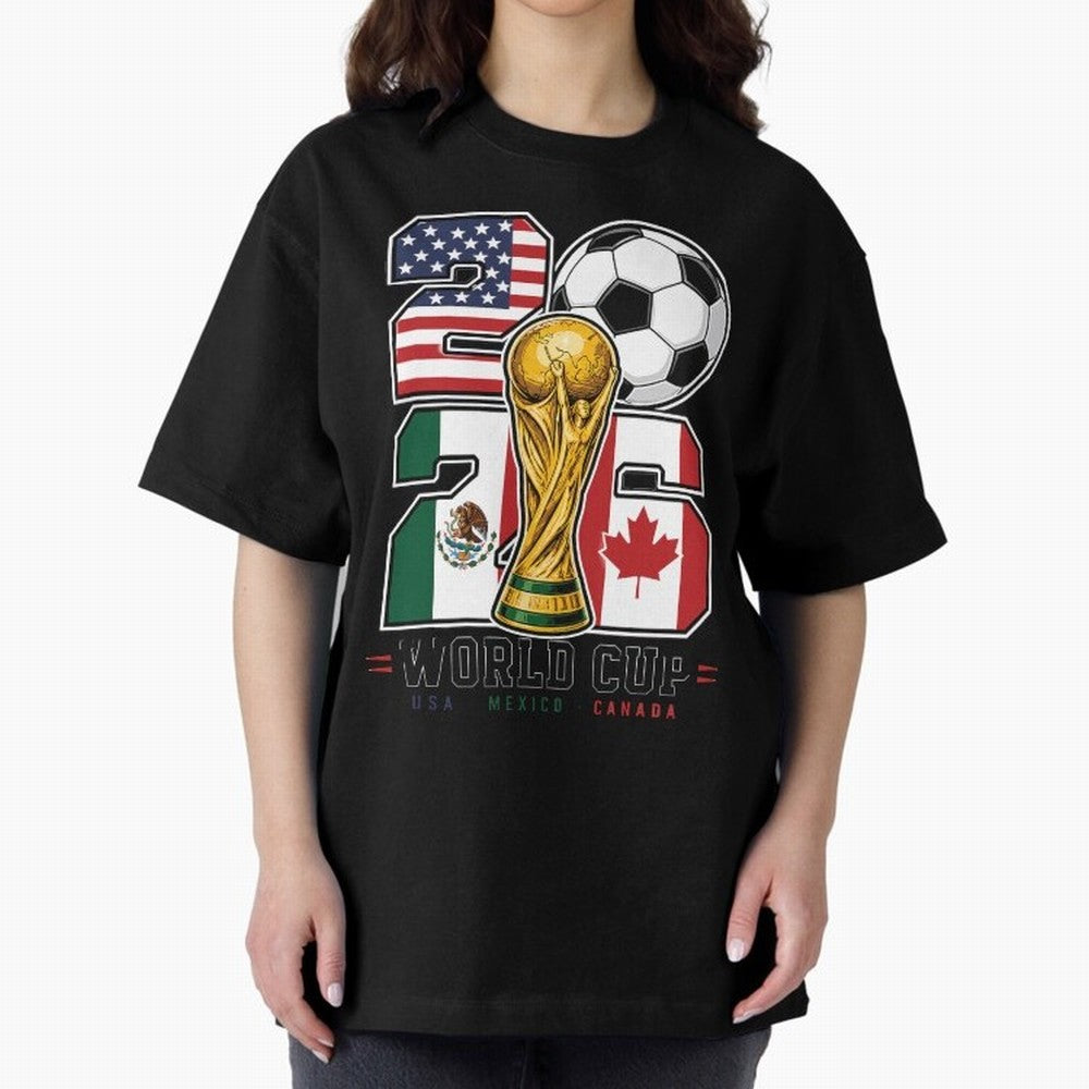 2026 Soccer World Cup Football Design Classic T-Shirt Share the Excitement of Global Football Passion for FIFA World Cup 2026, Celebrating Mbappe, Brazil, Portugal and Argentina, Soccer Culture, Superstar Moments, National Team Dreams and