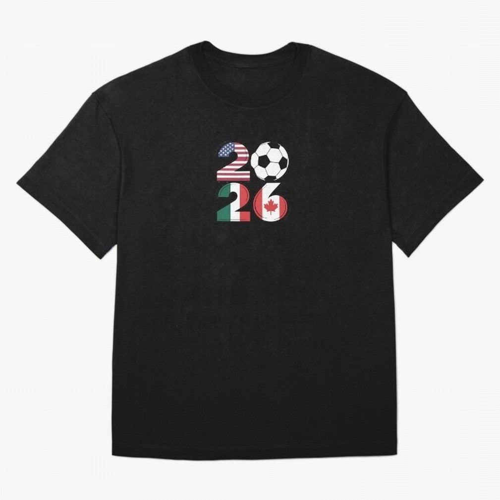 2026 soccer logo Classic T-Shirt Carry National Pride through Match Day Hype around FIFA World Cup 2026 Group Stage, Messi, Neymar and Mbappe, France and Portugal, Stadium Memories, Football Loyalty, International Chants and Championship Tradition;