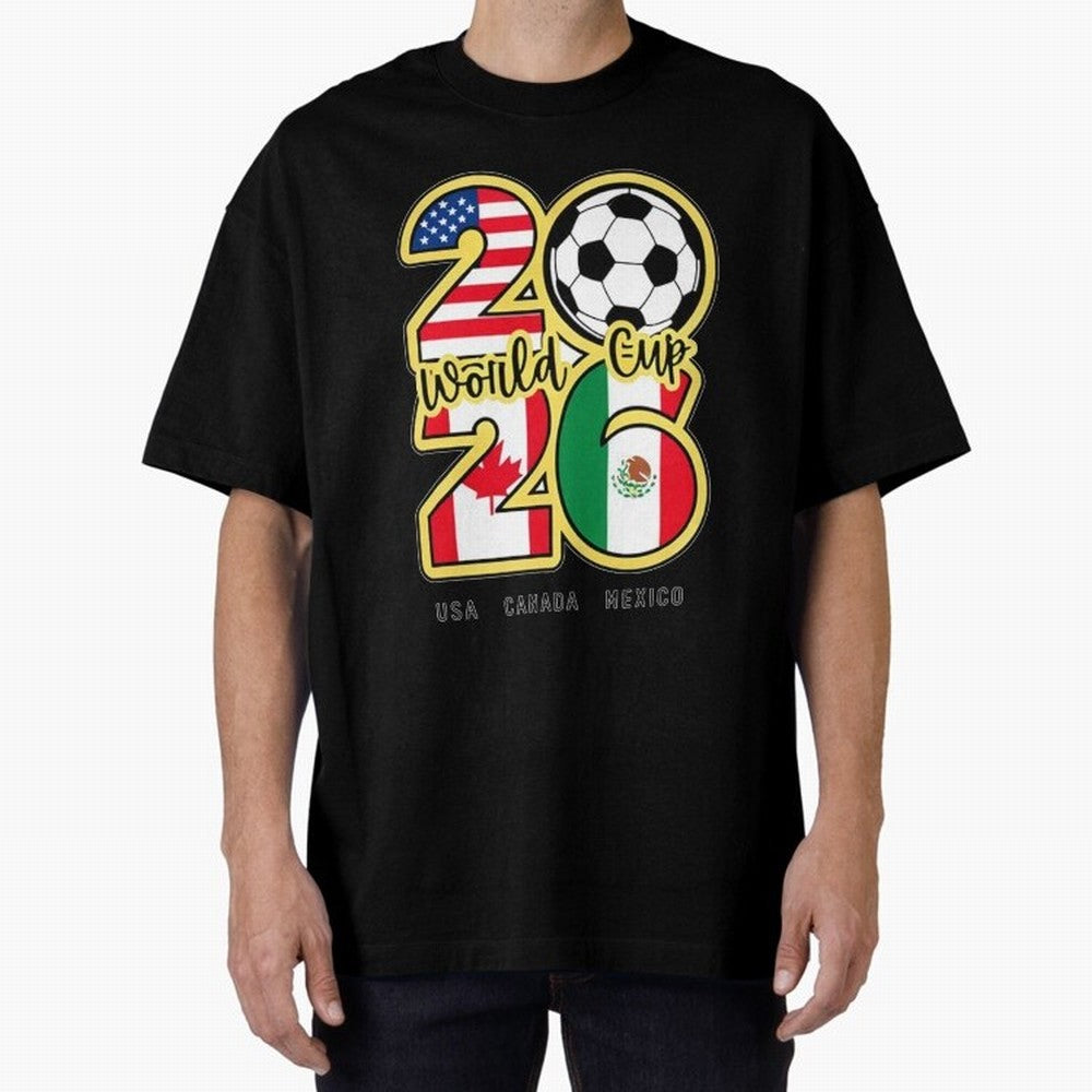 World Cup 2026, Usa Canada Mexico Football Classic T-Shirt Stand Out with Spirit from FIFA World Cup 2026 Group Stage Filled with Mbappe and Neymar, Brazil Energy, Game Day Rituals, Football Legends, Country Pride and the Road to the Final; Built
