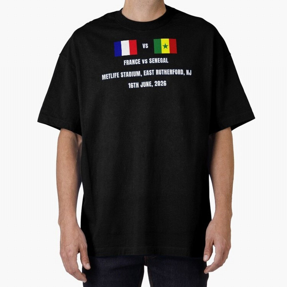 France vs Senegal 16 June 2026 ¨C Football Match Design East Rutherford Classic T-Shirt Celebrate Unforgettable Nights in the FIFA World Cup 2026 USA Canada Mexico Journey through Messi, CR7 and Mbappe Highlights, Argentina and Brazil Pride,
