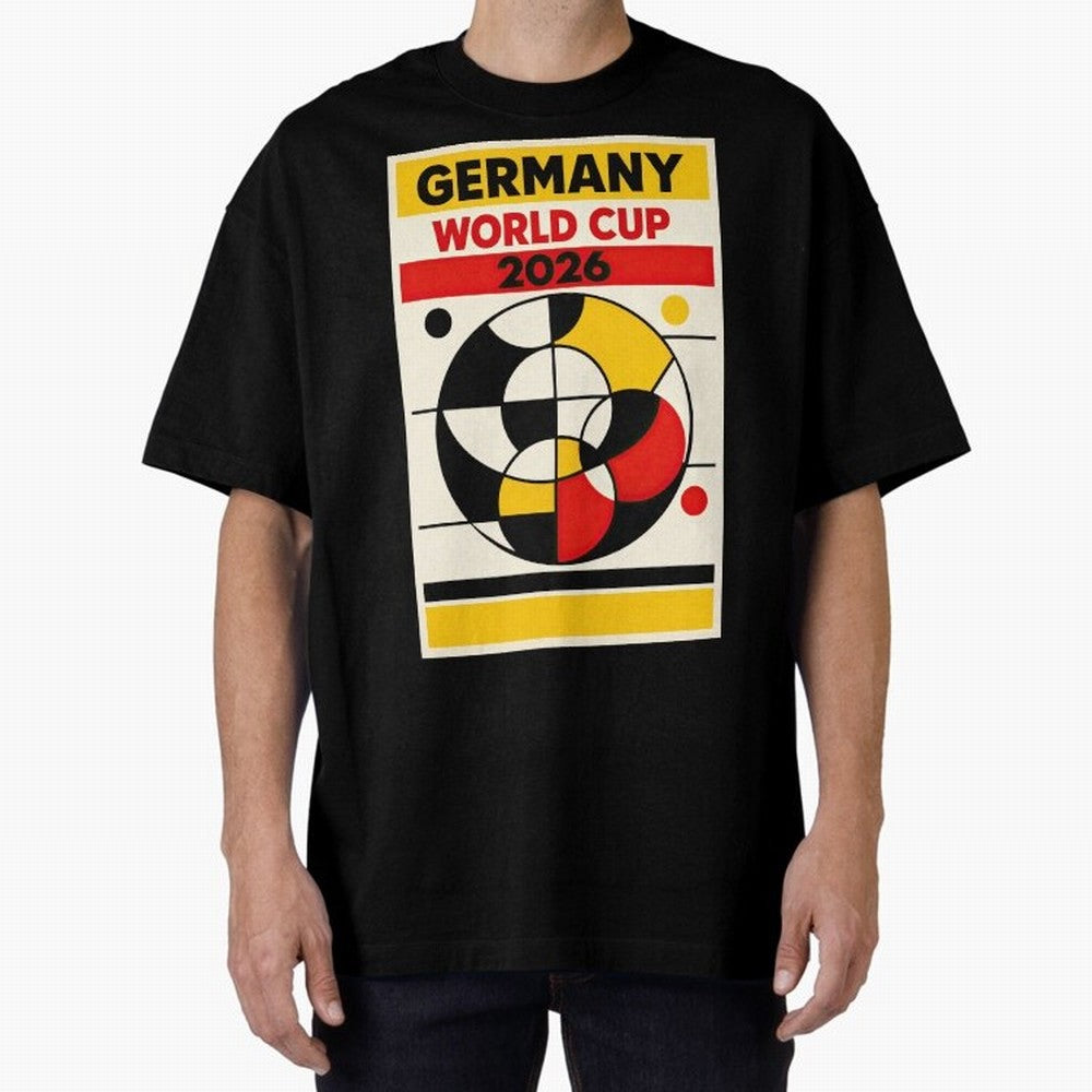 Elegant and Geometrical Germany World Cup 2026 Poster Classic T-Shirt Back the Journey through FIFA World Cup 2026 Group Stage for Fans of Mbappe and Neymar and Germany, Bringing Football Passion, Legendary Performances, Festival Vibes and