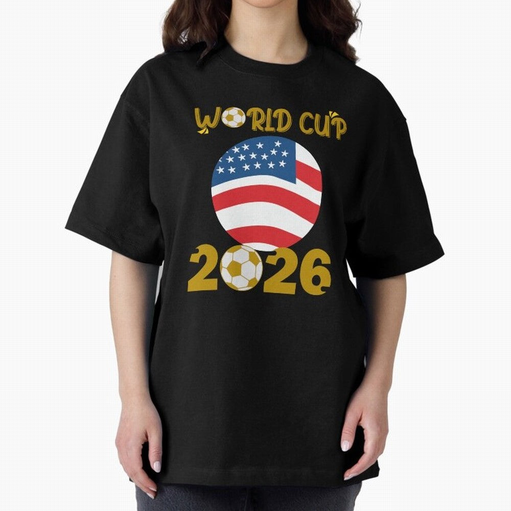 World Cup 2026 USA Soccer Design ¨C Football Fan Graphic T-Shirt Classic T-Shirt Feel the Heartbeat of FIFA World Cup 2026 Spirit, with Argentina, Neymar, Football Festival Excitement, Trophy Ambitions, Country Rivalries and Star Player Buzz;