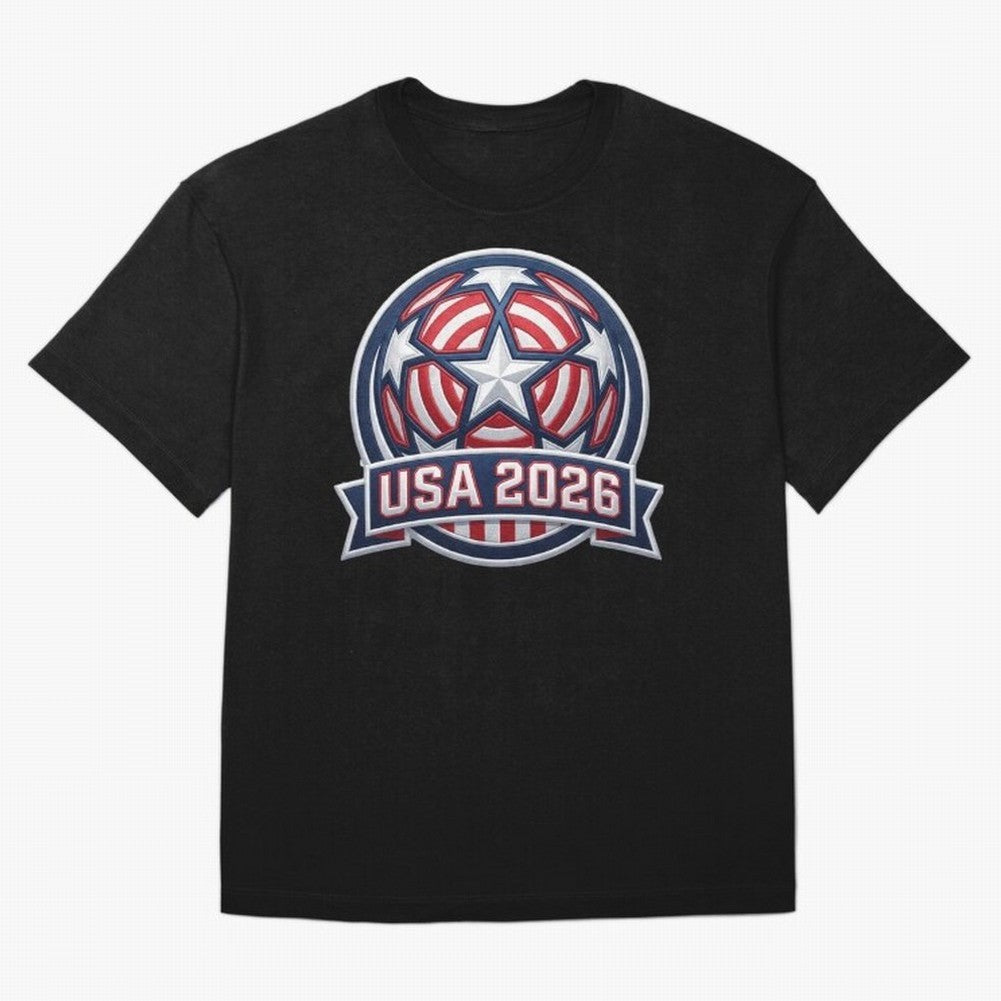 USA 2026 World Cup T-Shirt - Star Spangled Soccer Design - American Host Fan Tee Classic T-Shirt Bring Trophy Dreams to FIFA World Cup 2026 Group Stage Driven by Neymar, Portugal Energy, Classic Soccer Heritage, Championship Pressure, Fan Loyalty