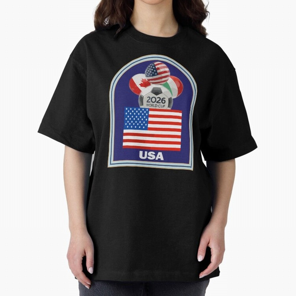USA 2026 Soccer T-shirt Classic T-Shirt Celebrate Every Goal in FIFA World Cup 2026 Spirit, Featuring Spain, Messi and Cristiano Ronaldo, Global Supporter Spirit, Legendary Goals, National Colors and Tournament Celebration; Perfect for Supporters
