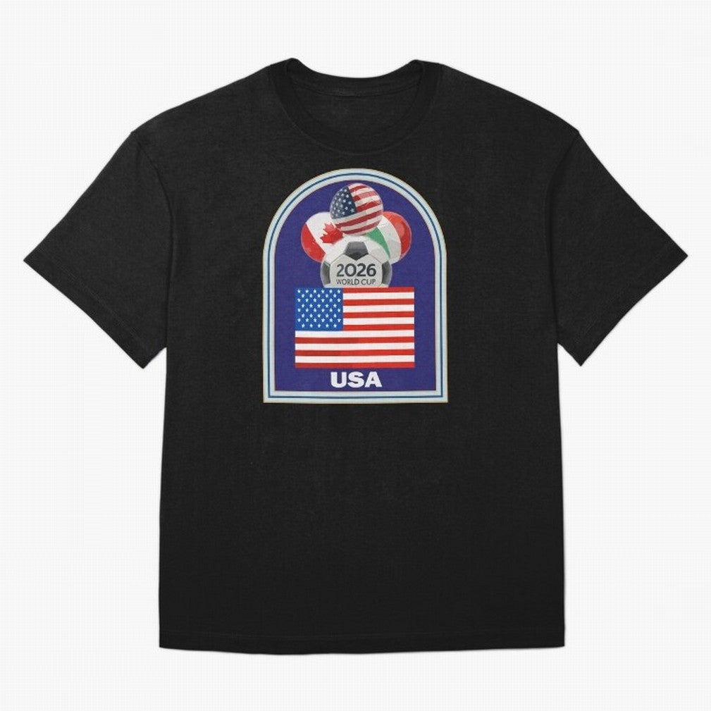 USA 2026 Soccer T-shirt Classic T-Shirt Celebrate Every Goal in FIFA World Cup 2026 Spirit, Featuring Spain, Messi and Cristiano Ronaldo, Global Supporter Spirit, Legendary Goals, National Colors and Tournament Celebration; Perfect for Supporters