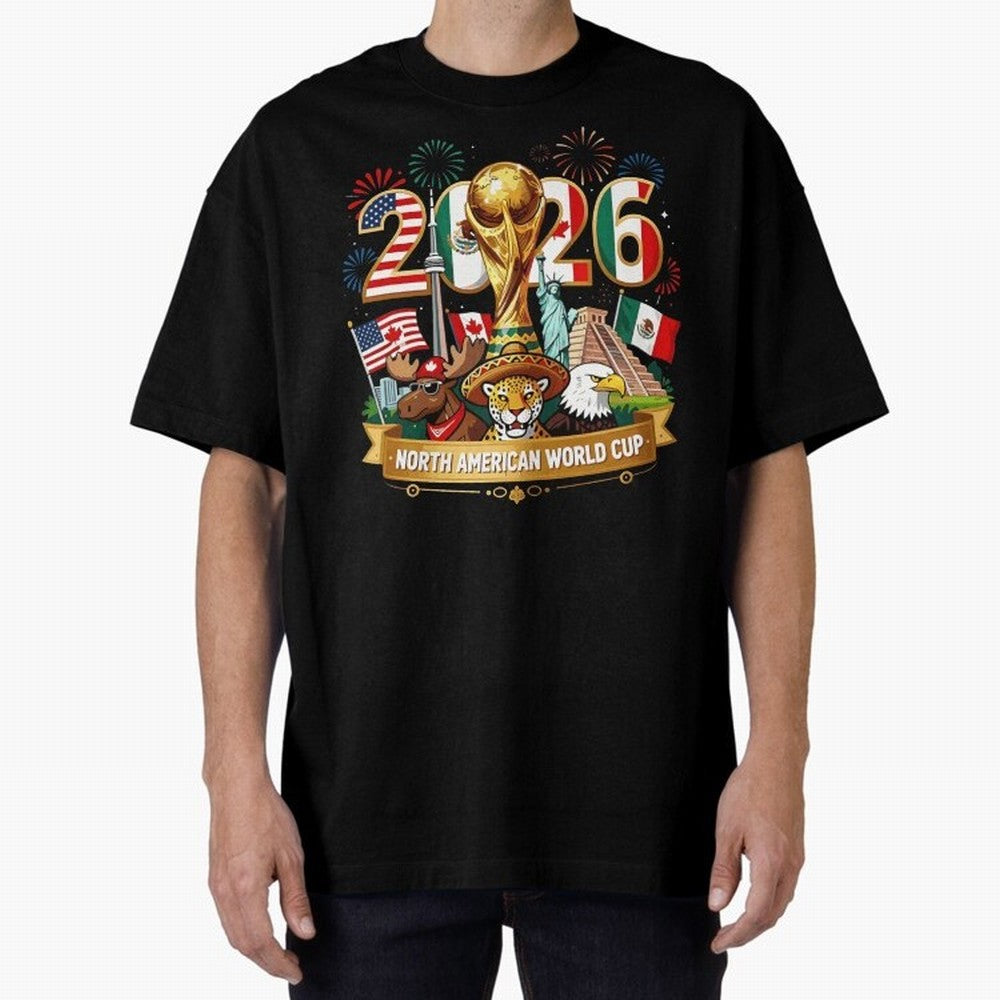 World Cup 2026 North America USA Canada Mexico Soccer Fan Classic T-Shirt Bring Stadium Energy to Global Football Passion for FIFA World Cup 2026 Group Stage, Highlighting CR7 and Messi, Portugal, Spain and Germany, Game Day Rituals, Football