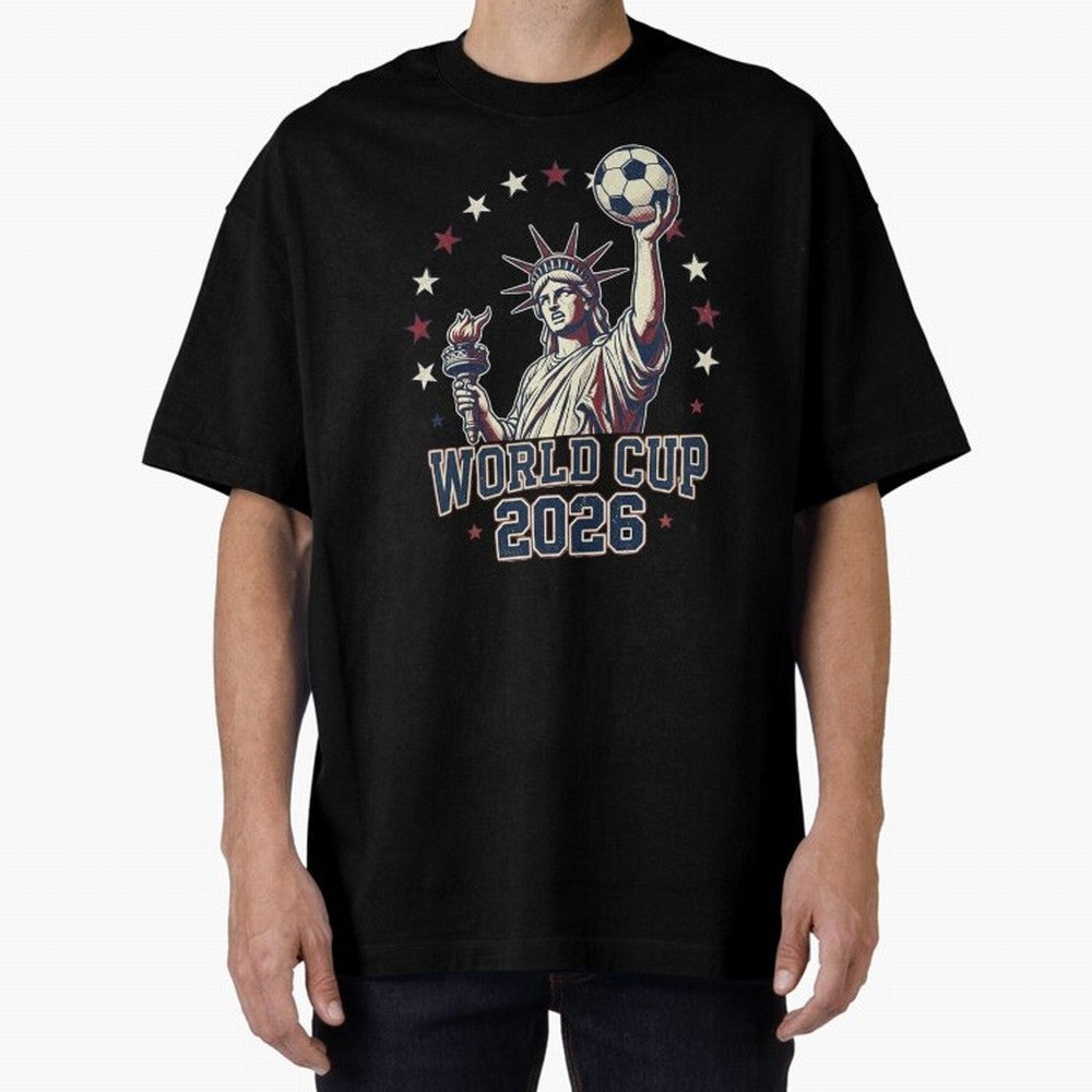World Cup 2026 USA Soccer Statue Liberty Classic T-Shirt Support the Legends of FIFA World Cup 2026 Group Stage Spirit, Capturing France, Messi, CR7 and Mbappe, Worldwide Fan Energy, Dramatic Goals, Stadium Lights and Championship Celebrations;