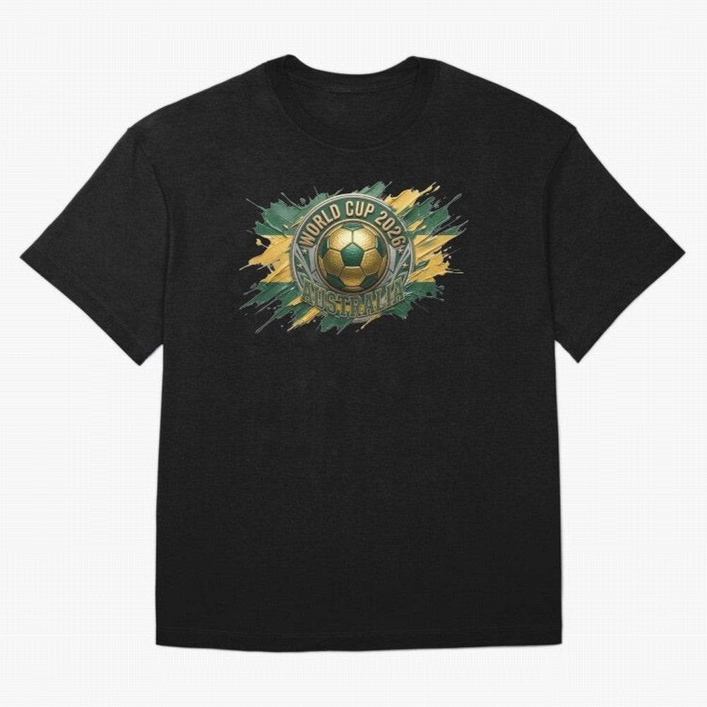 World Cup 2026 Australia Soccer Ball Paint Splash Classic T-Shirt Upgrade the FIFA World Cup 2026 Journey through Messi, CR7 and Mbappe Highlights, Netherlands Pride, Stadium Chants, National Pride, Trophy Dreams and Unforgettable Football