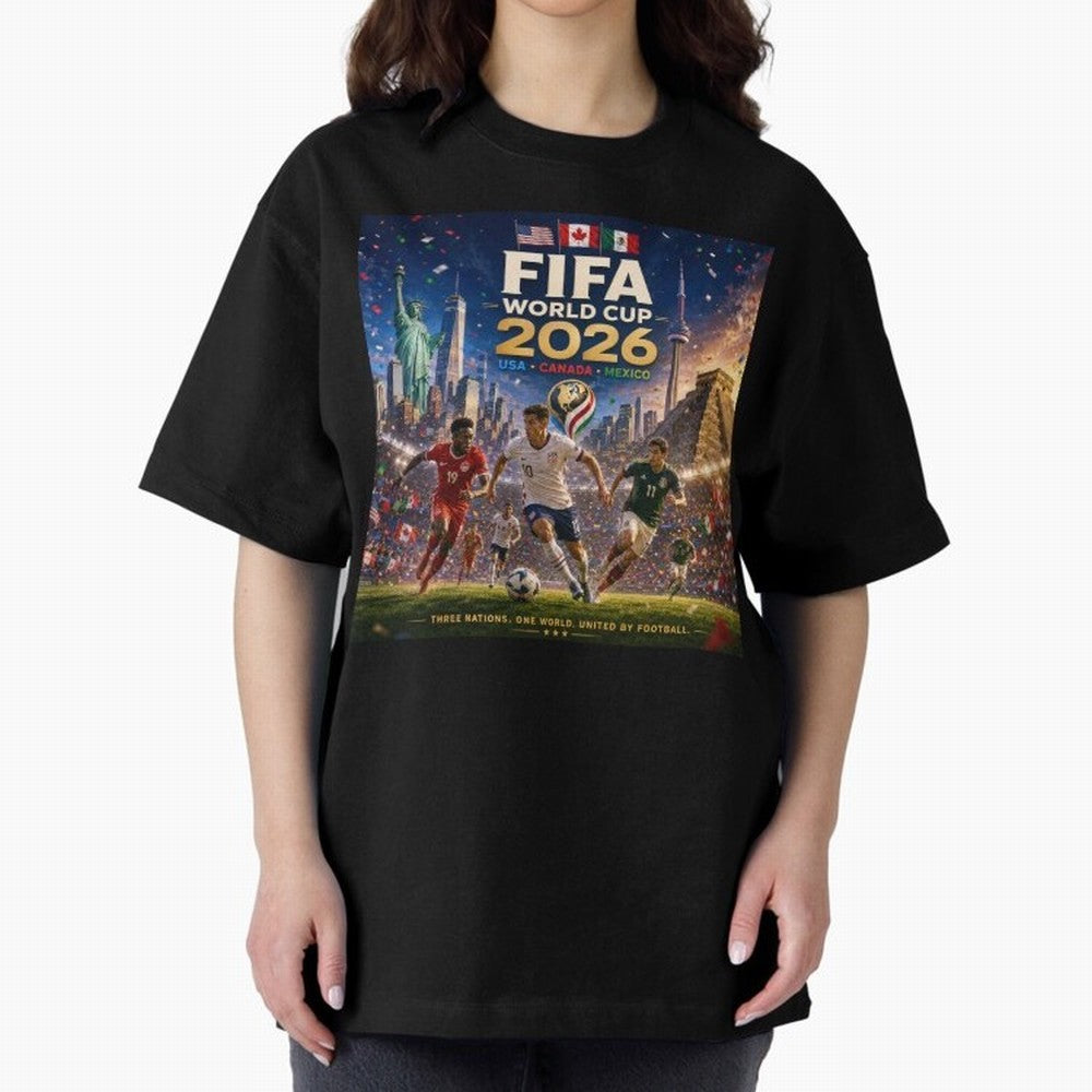 North America Soccer 2026 #football 2026 Classic T-Shirt Carry the Dream of the FIFA World Cup 2026 Group Stage Journey through Messi, Neymar and Mbappe Highlights, France and Portugal Pride, Championship Spirit, Famous Goals, Roaring Crowds and