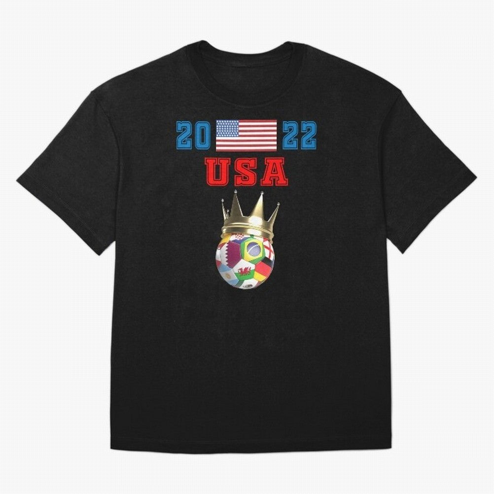 Keep Calm and support USA Football Flag Soccer Jersey Classic T-Shirt Turn Football Passion into Global Football Passion for FIFA World Cup 2026 USA Canada Mexico, Celebrating Cristiano Ronaldo, Haaland and CR7, Spain, Stadium Chants, National