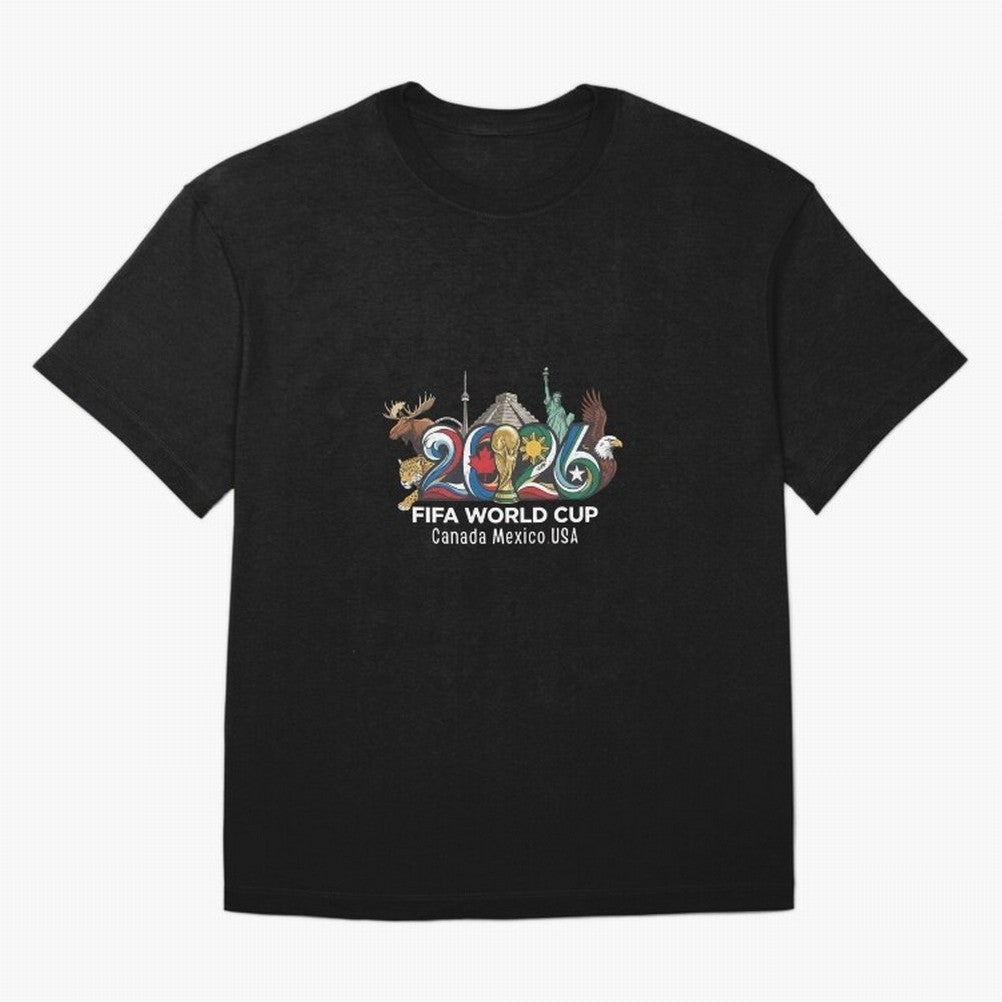 Skyline Landmarks 2026 World Cup Classic T-Shirt Celebrate Classic Football Spirit in the FIFA World Cup 2026 USA Canada Mexico Journey through Cristiano Ronaldo Highlights, France and Portugal Pride, Game Day Rituals, Football Legends, Country