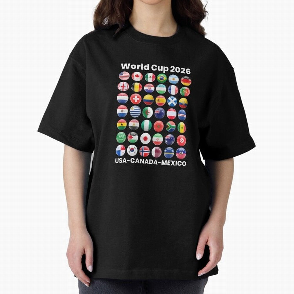 Soccer World Cup 2026 all Country Ball Football Fan Game Day Youth Sports Apparel For Men Women Kids Clothing Classic T-Shirt Stand with Match Day Hype around FIFA World Cup 2026 Group Stage, CR7 and Messi, Argentina and Brazil, Global Supporter